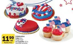 Vons Celebration Cake 8 in. Single layer or Cupcake 12 ct offer