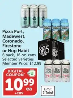 Vons Pizza Port, Madewest, Coronado, Firestone or Hop Habit offer