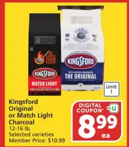 Vons Kingsford Original or Match Light Charcoal offer