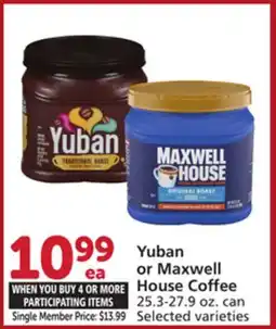 Vons Yuban or Maxwell House Coffee offer