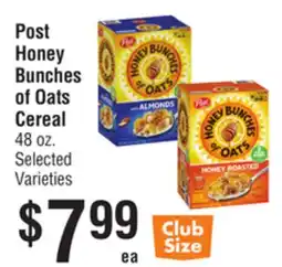 Smart & Final Post Honey Bunches of Oats Cereal offer