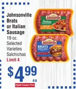 Smart & Final Johnsonville Brats or Italian Sausage offer