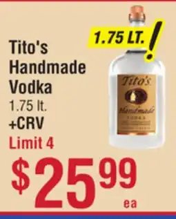 Smart & Final Tito's Handmade Vodka offer
