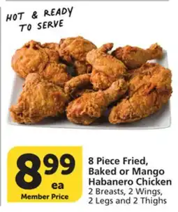 Vons 8 Piece Fried, Baked or Mango Habanero Chicken offer