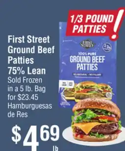 Smart & Final First Street Ground Beef Patties offer