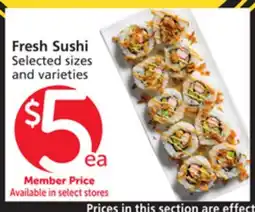 Vons Fresh Sushi offer