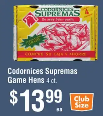 Smart & Final Codornices Supremas Game Hens offer