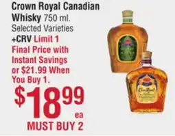 Smart & Final Crown Royal Canadian Whisky offer