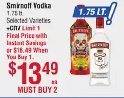 Smart & Final Smirnoff Vodka offer