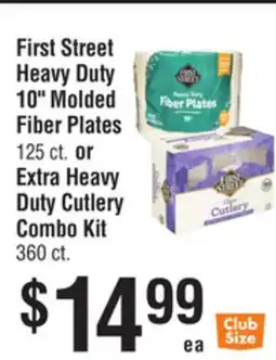 Smart & Final First Street Heavy Duty 10 Molded Fiber Plates or Extra Heavy Duty Cutlery Combo Kit offer