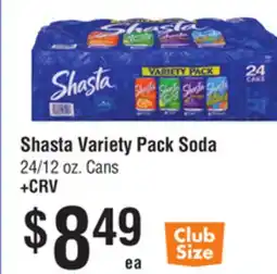 Smart & Final Shasta Variety Pack Soda offer