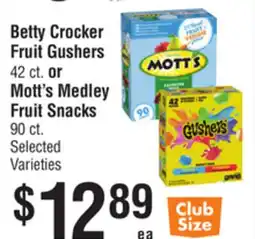Smart & Final Betty Crocker Fruit Gushers or Mott's Medley Fruit Snacks offer