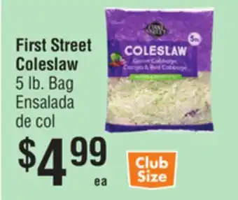 Smart & Final First Street Coleslaw offer