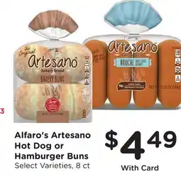 Ralphs Alfaro's Artesano Hot Dog or Hamburger Buns offer