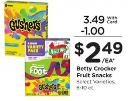 Ralphs Betty Crocker Fruit Snacks offer