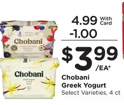 Ralphs Chobani Greek Yogurt offer