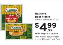 Ralphs Nathan's Beef Franks offer