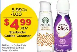Ralphs Starbucks Coffee Creamer offer