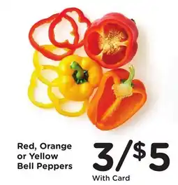 Ralphs Red, Orange or Yellow Bell Peppers offer