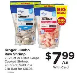 Ralphs Kroger Jumbo Raw Shrimp offer