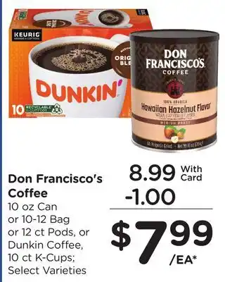 Ralphs Don Francisco's Coffee offer