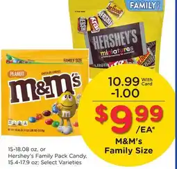 Ralphs M&M's Family Size offer