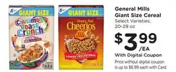 Ralphs General Mills Giant Size Cereal offer