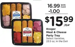 Ralphs Kroger Meat & Cheese Party Tray offer