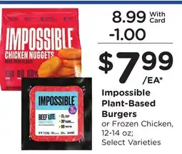 Ralphs Impossible Plant-Based Burgers offer