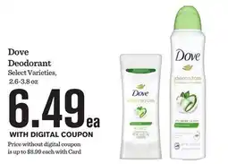 Mariano's Dove Deodorant offer