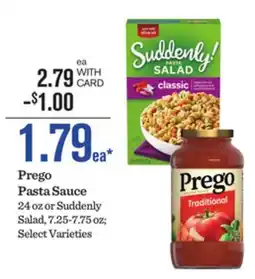 Mariano's Prego Pasta Sauce offer