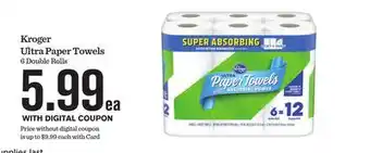 Mariano's Kroger Ultra Paper Towels offer