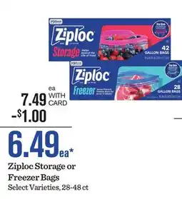 Mariano's Ziploc Storage or Freezer Bags offer