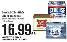 Mariano's Busch, Miller High Life or Icehouse offer