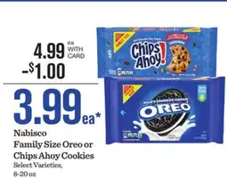Mariano's Nabisco Family Size Oreo or Chips Ahoy Cookies offer
