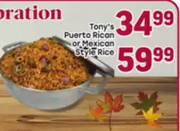 Tony’s Fresh Market Tony's Puerto Rican or Mexican Style Rice offer