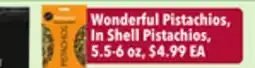 Tony’s Fresh Market Wonderful Pistachios, In Shell Pistachios offer