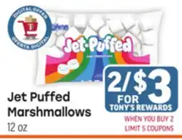 Tony’s Fresh Market Jet Puffed Marshmallows offer