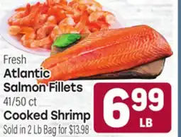 Tony’s Fresh Market Fresh Atlantic Salmon Fillets or Cooked Shrimp offer
