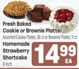 Tony’s Fresh Market Fresh Baked Cookie or Brownie Platter | Homemade Strawberry Shortcake offer