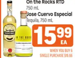 Tony’s Fresh Market On the Rocks RTD Jose Cuervo Especial Tequila offer
