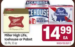 Tony’s Fresh Market Miller High Life, Icehouse or Pabst offer