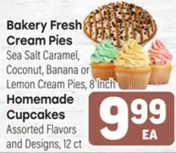 Tony’s Fresh Market Bakery Fresh Cream Pies or Homemade Cupcakes offer