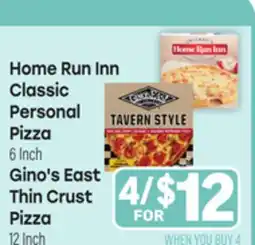 Tony’s Fresh Market Home Run Inn Classic Personal Pizza or Gino's East Thin Crust Pizza offer