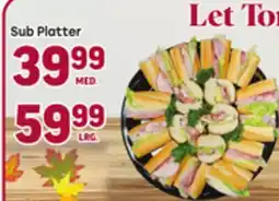 Tony’s Fresh Market Sub Platter offer