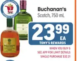 Tony’s Fresh Market Buchanan's offer