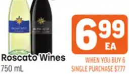Tony’s Fresh Market Roscato Wines offer