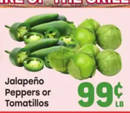 Tony’s Fresh Market Jalapeño Peppers or Tomatillos offer