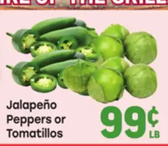 Tony’s Fresh Market Jalapeño Peppers or Tomatillos offer
