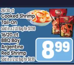 Tony’s Fresh Market Cooked Shrimp Tail-On, 16/20 ct BBQ Bay Argentine Red Shrimp offer